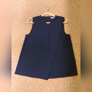 Tibi Navy Blue Sleeveless Blouse